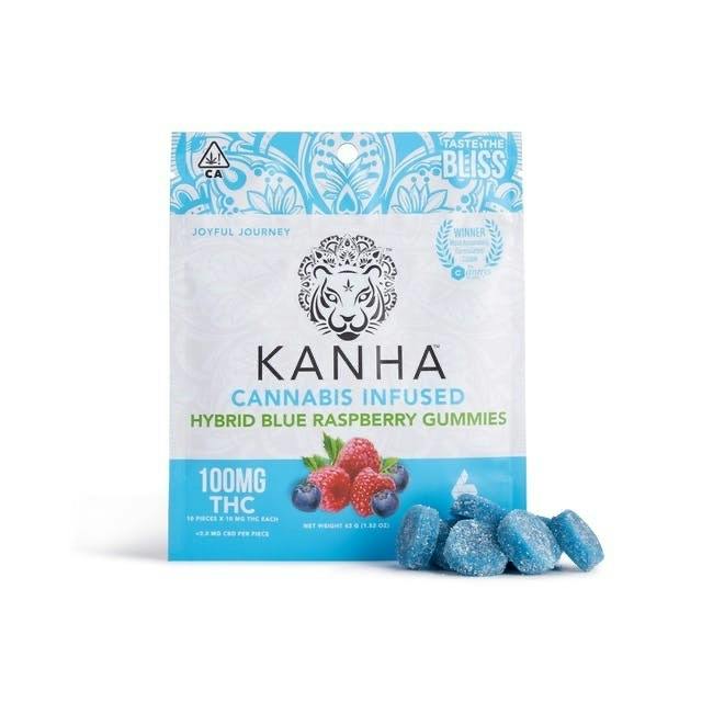 Kanha Gummies Blue Raspberry 100mg