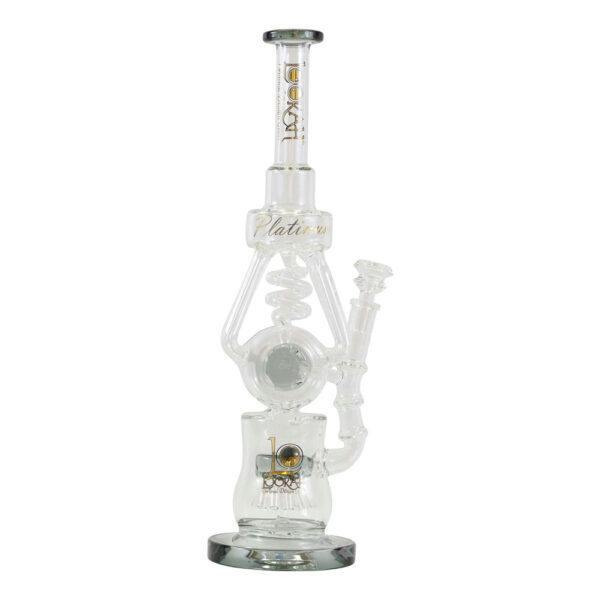 Lookah | Glass Water Pipe w/ 10-Arm Tree Percolator & Wheel Design 15in