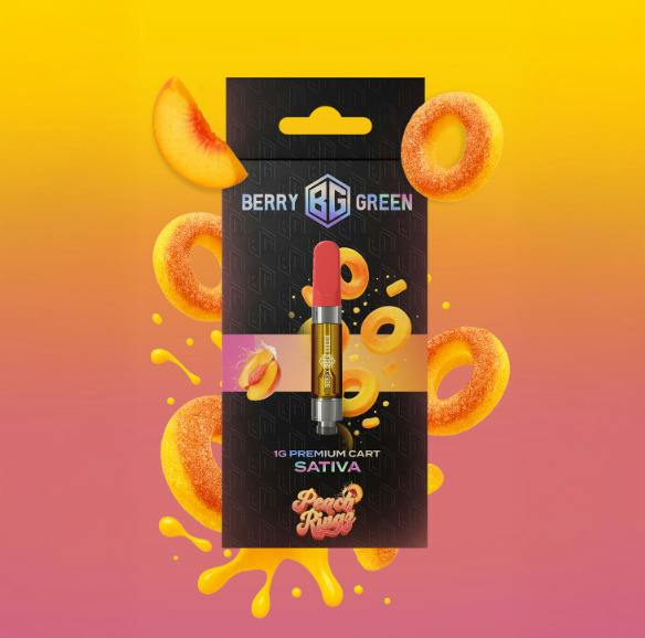 Peach Rings | 510 Thread | Berry Green cannabis product