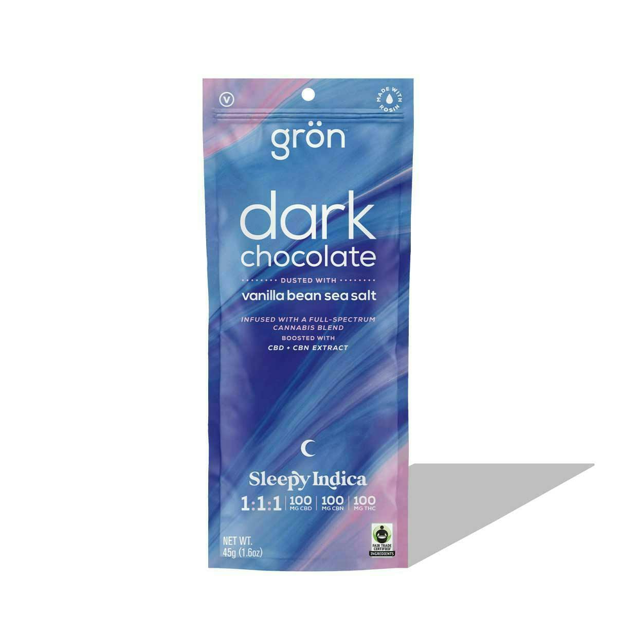 Grön | Dark Chocolate w/ Vanilla Bean Sea Salt | Full Bar