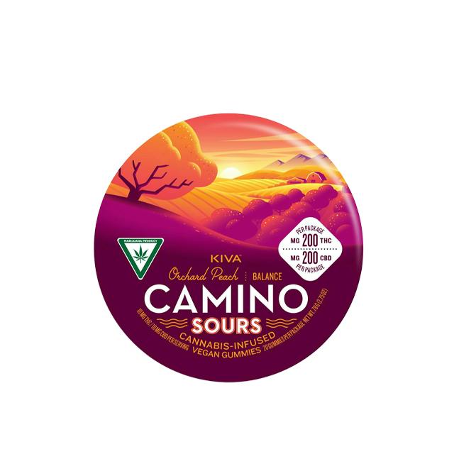 CAMINO | SOURS ORCHARD PEACH 1:1 THC:CBD GUMMIES | 200MG