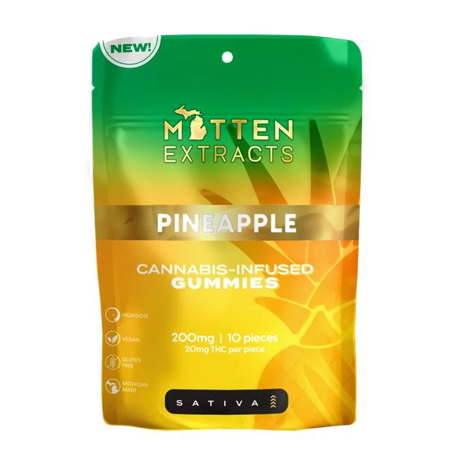 MITTEN EXTRACTS | PINEAPPLE FRUIT CHEWS | GUMMIES | 200MG