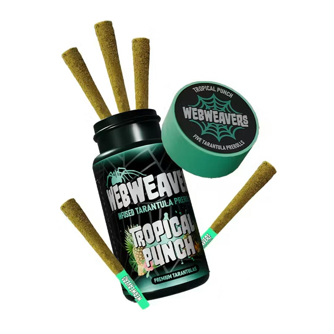 WEBWEAVERS | TROPICAL PUNCH INFUSED MINI TARANTULAS 0.5G X 5PK | PREROLLS | 2.5G