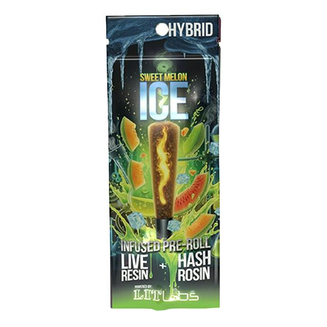 LIT LABS | SWEET MELON ICE RESIN & ROSIN INFUSED | PRE-ROLL | 1.5G