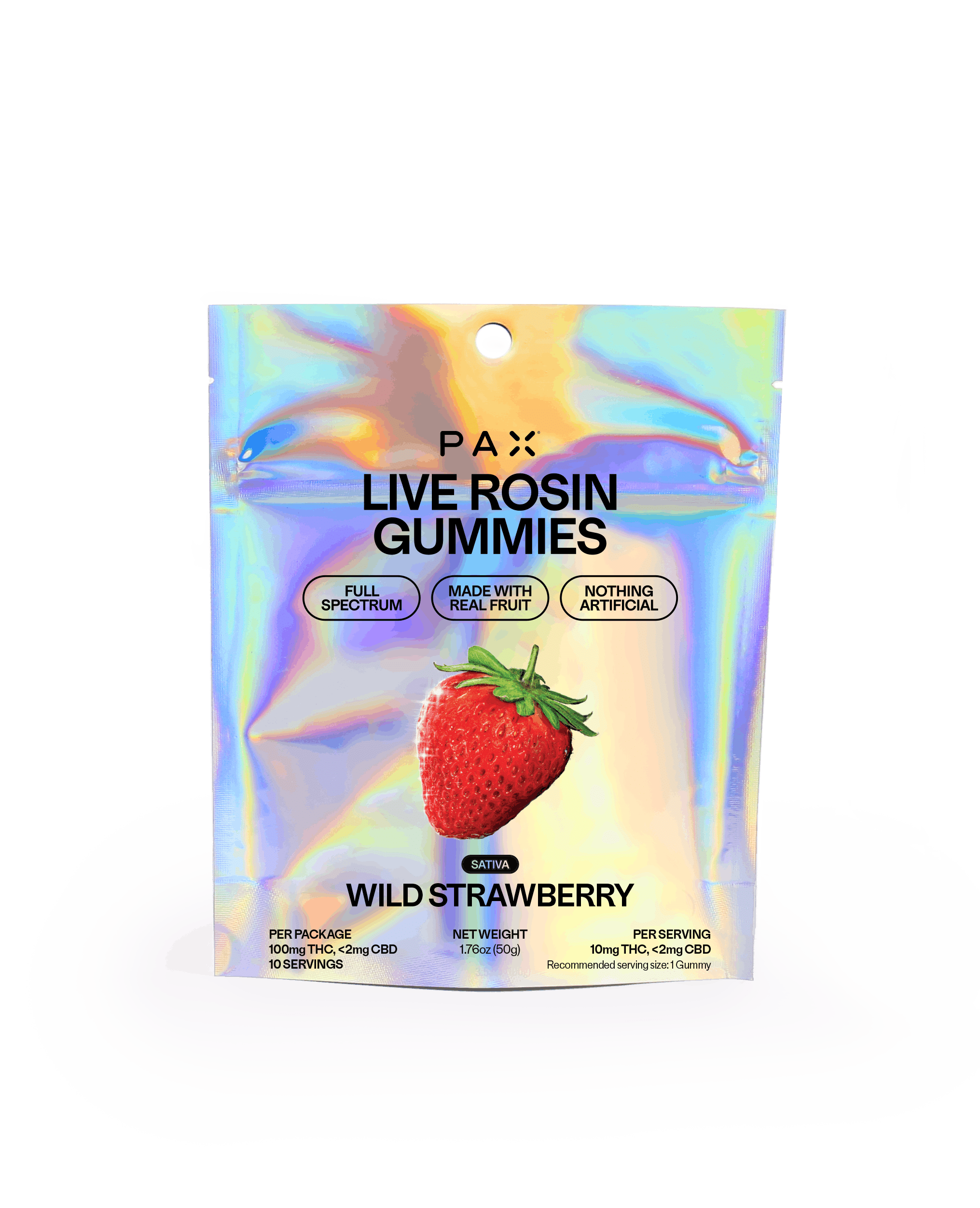 PAX - 100mg Live Rosin Gummies PAX - Wild Strawerry