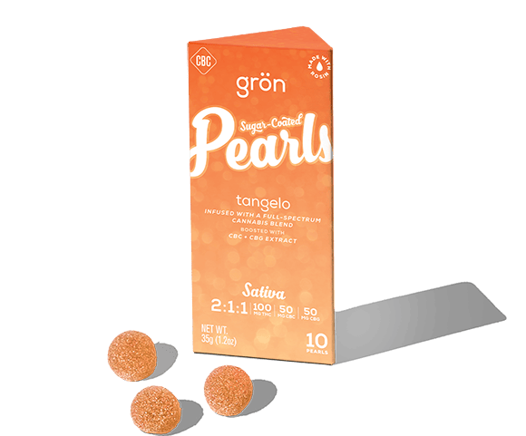 Gron Pearls Tangelo 1:1:2 CBC:CBG:THC Gummy 100mg   Candy
