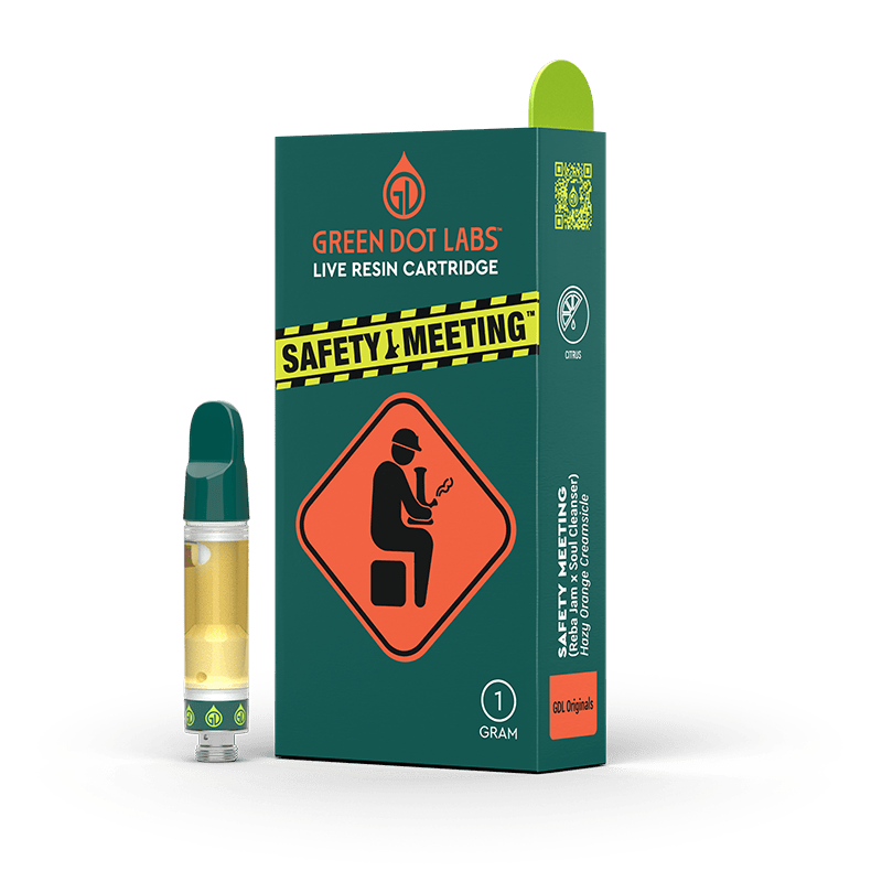 Green Dot Labs Safety Meeting Live Resin 1g Cartridge