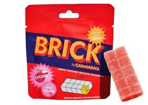 Cannabals | Gummies | Infused Live Resin Brick | Lychee | 100mg x 10ct