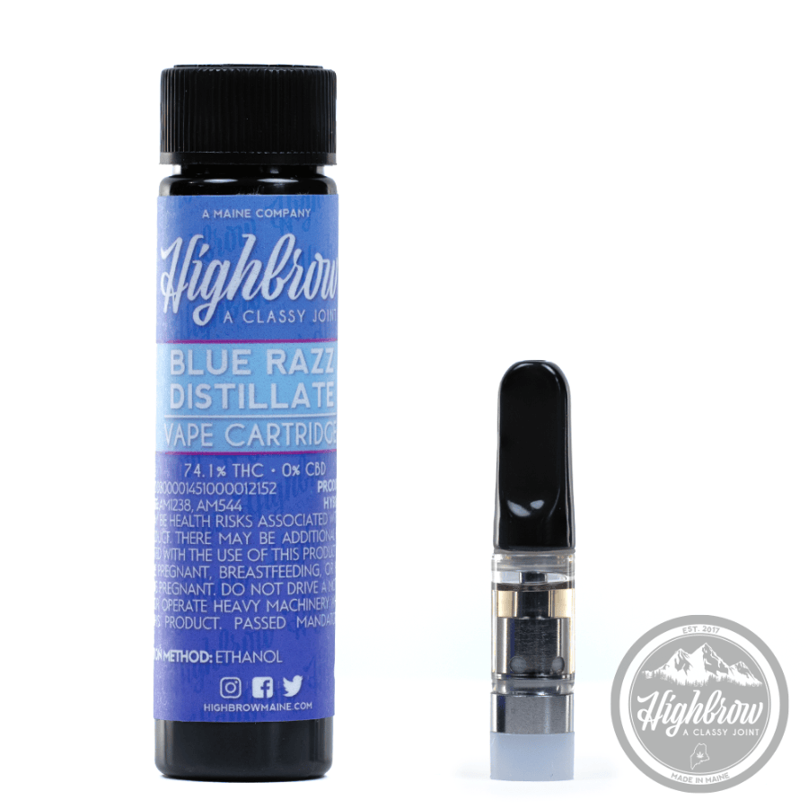 Highbrow | Blue Razz | Distillate | 0.5g Cartridge
