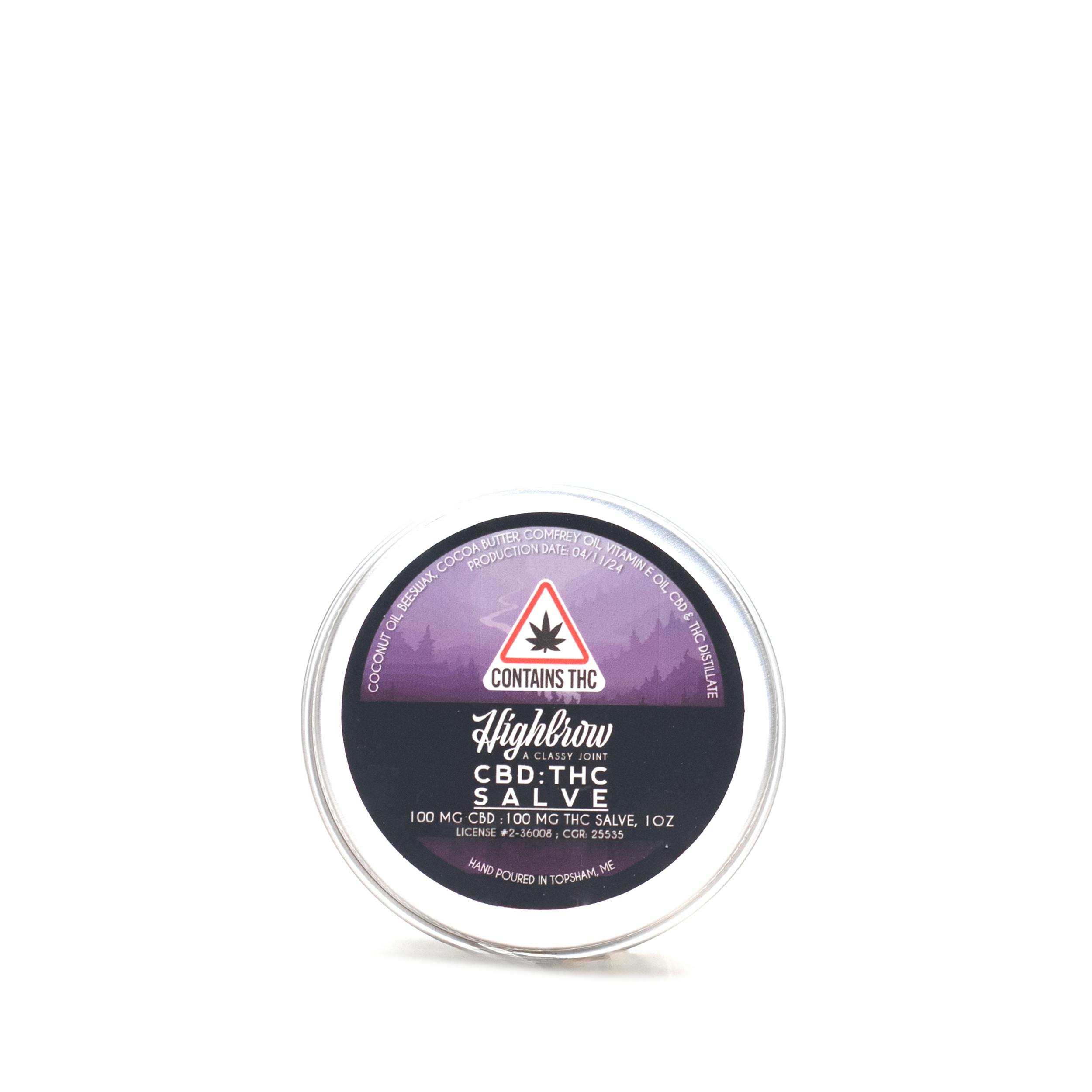 Highbrow | 1:1 THC/CBD Salve | 1oz | 100mg at Highbrow