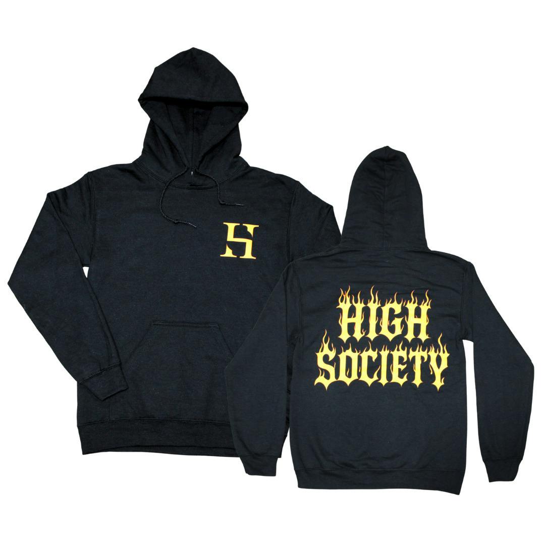 Apparel - Black Flame Logo Hoodie