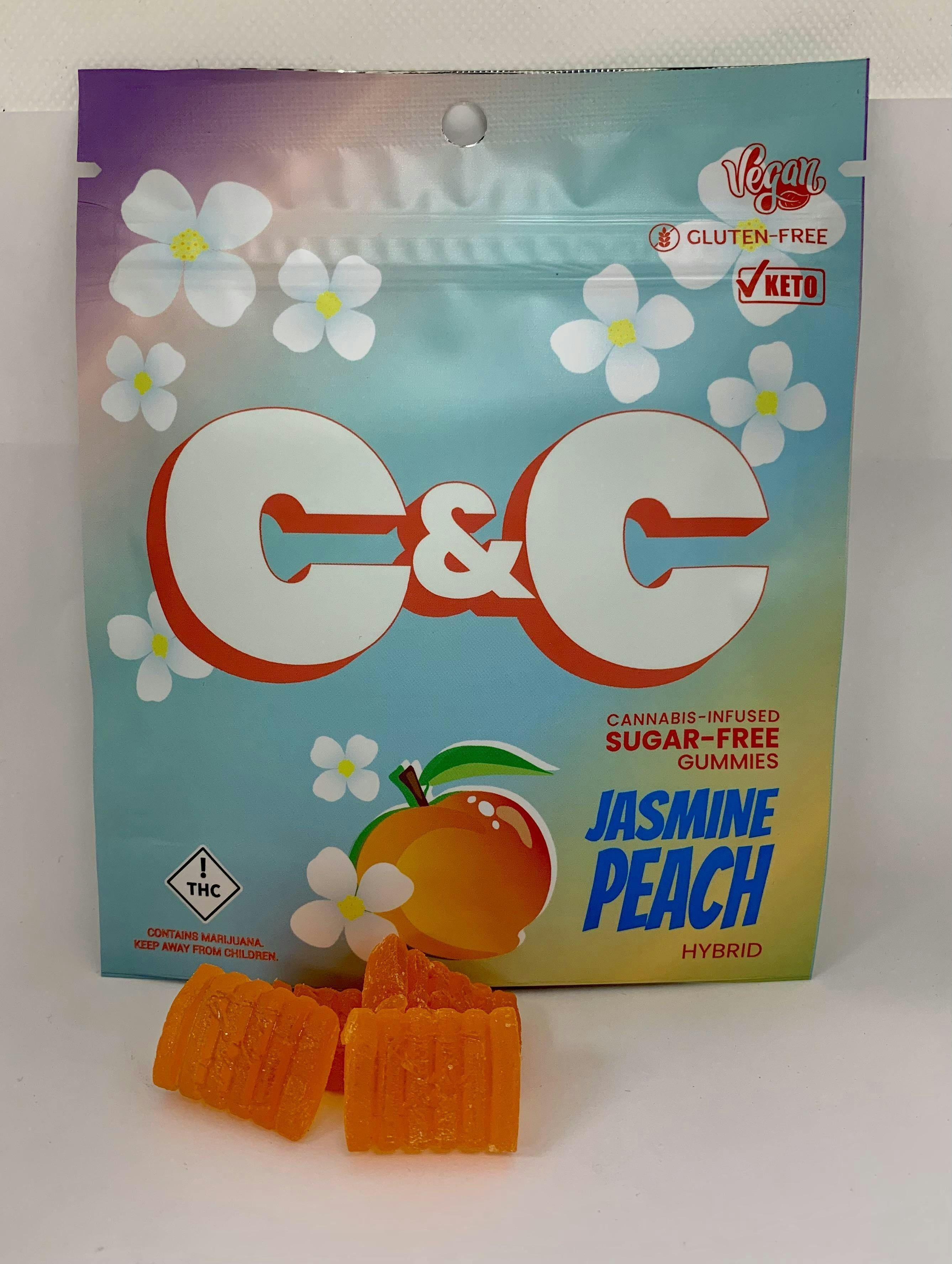 Chew & Chill | Sugar Free Sour Jasmine Peach 10pc | 100mg Gummies
