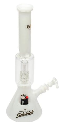 GEAR Premium 15.5" Tall White Sidekick Beaker Tube W/Built In Lighter