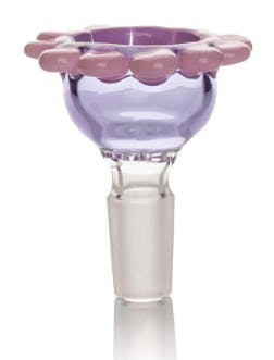 Red Eye Glass 14mm Flower Pull-Out W/Built-In Screen Multiple Colour