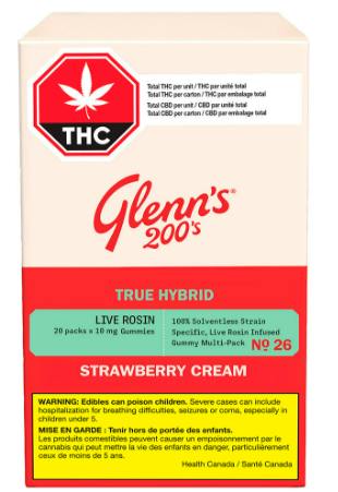 Glenn's - No.26 Glenn's 200's True Hybrid Rosin - Strawberry Cream