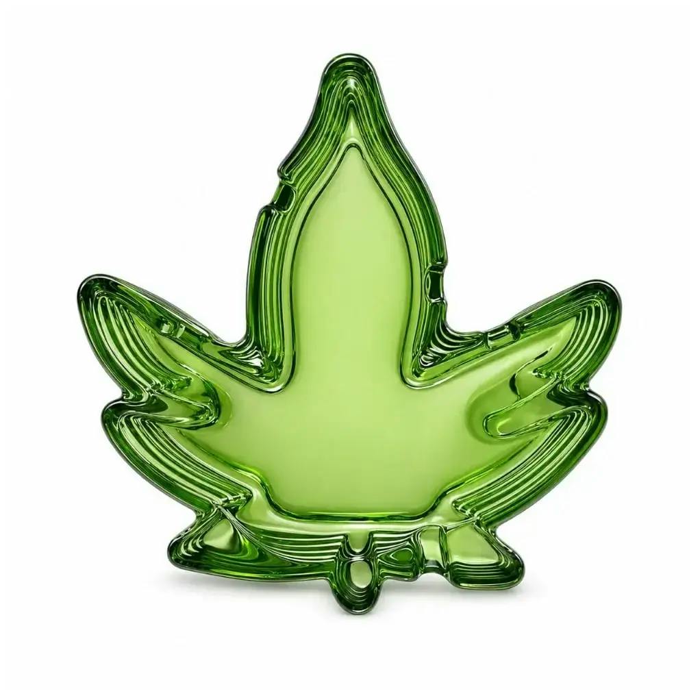 5.5 Leaf Design Glass Ashtray