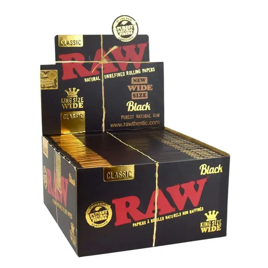 Raw Black Natural Unrefined King size wide