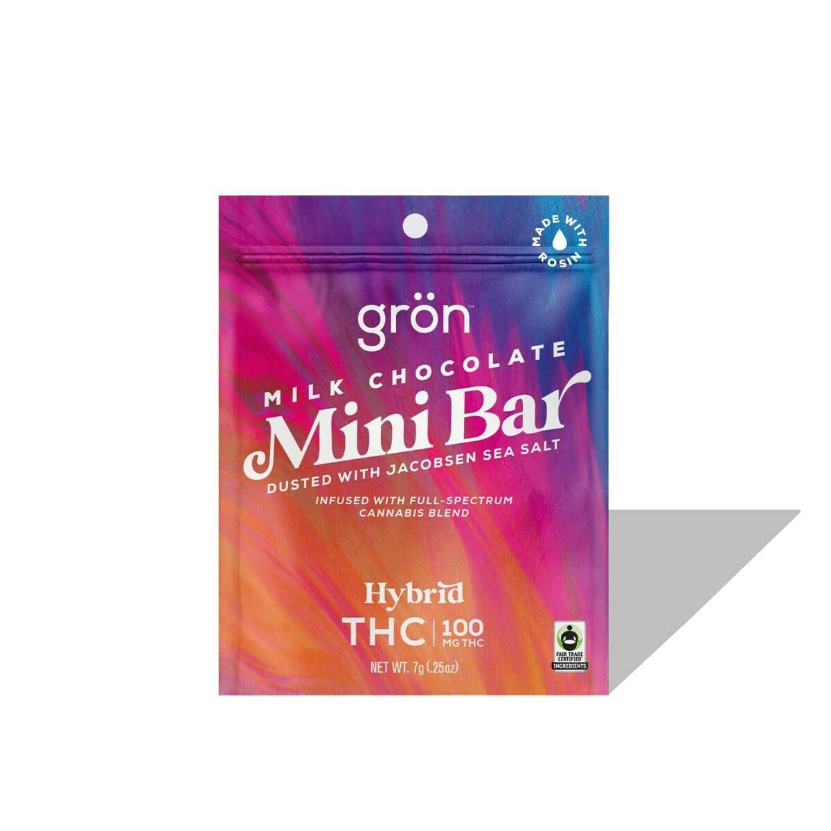 Gron | Milk Chocolate | Mini Bar | [1pk] | (100mg THC) Hybrid at Terrace Cannabis Dispensary - Alton