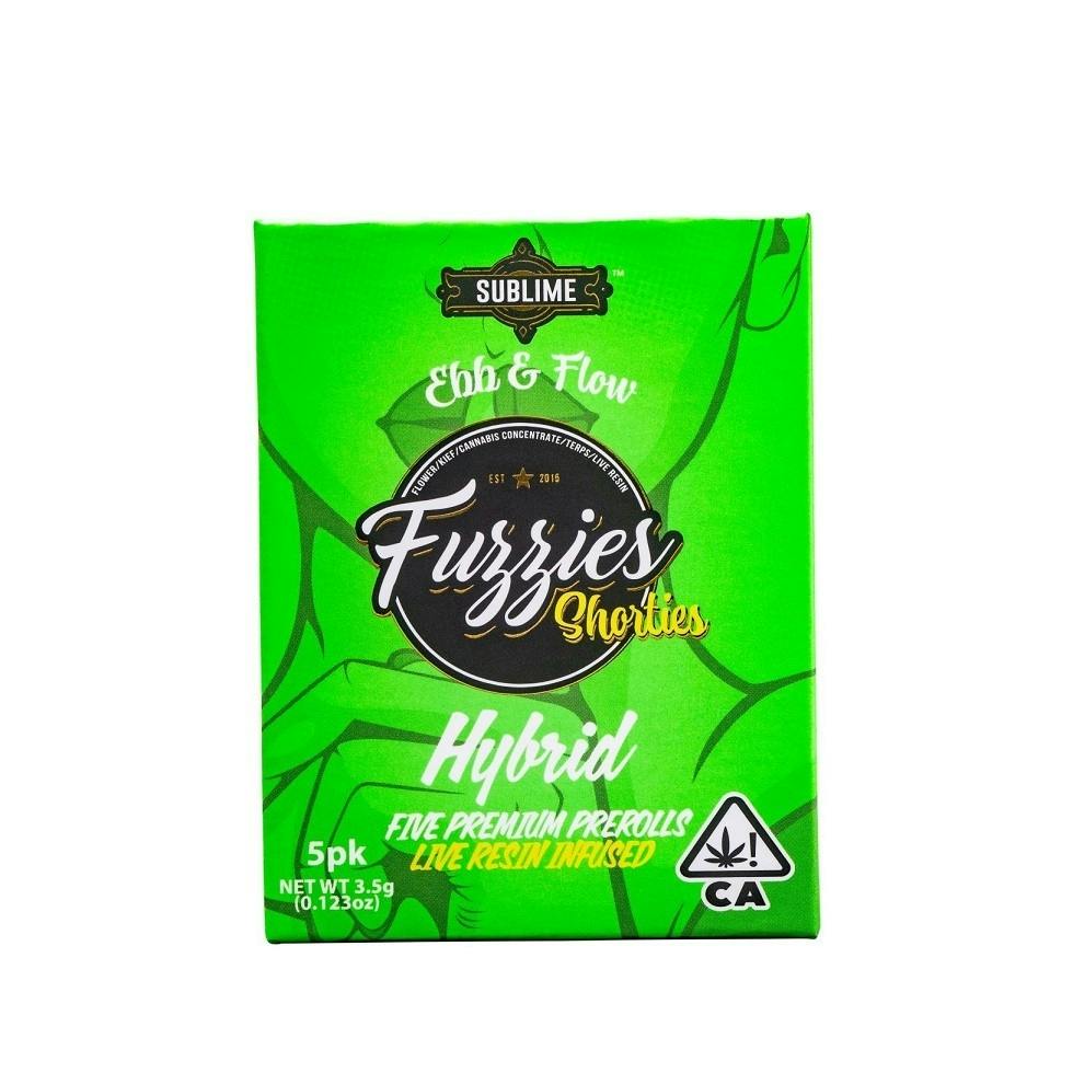 Fuzzies Shorties Infused Preroll 5pk - Hybrid Cheetah Piss