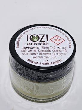 Tozi- (1oz) Pain and Comfort Salve 150MG THC/150MG CBD