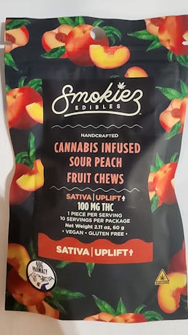 Smokiez Sativa Sour Peach Gummies