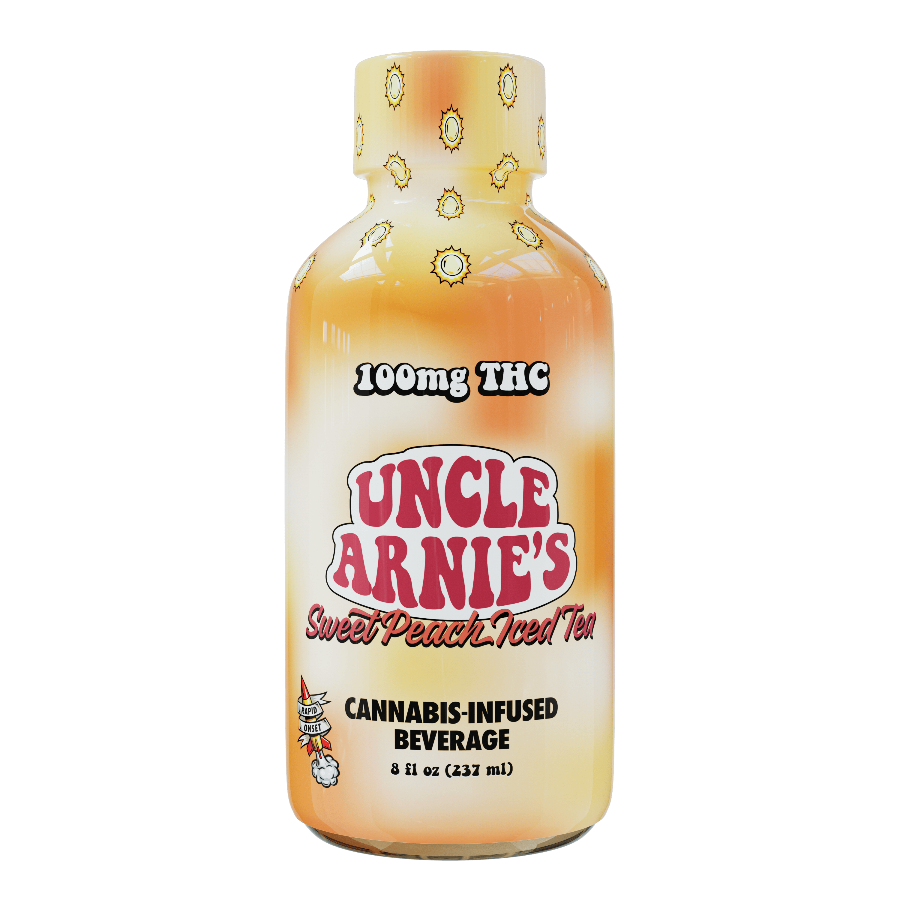 Uncle Arnie's Sweet Peach Iced Tea 100mg 237mL