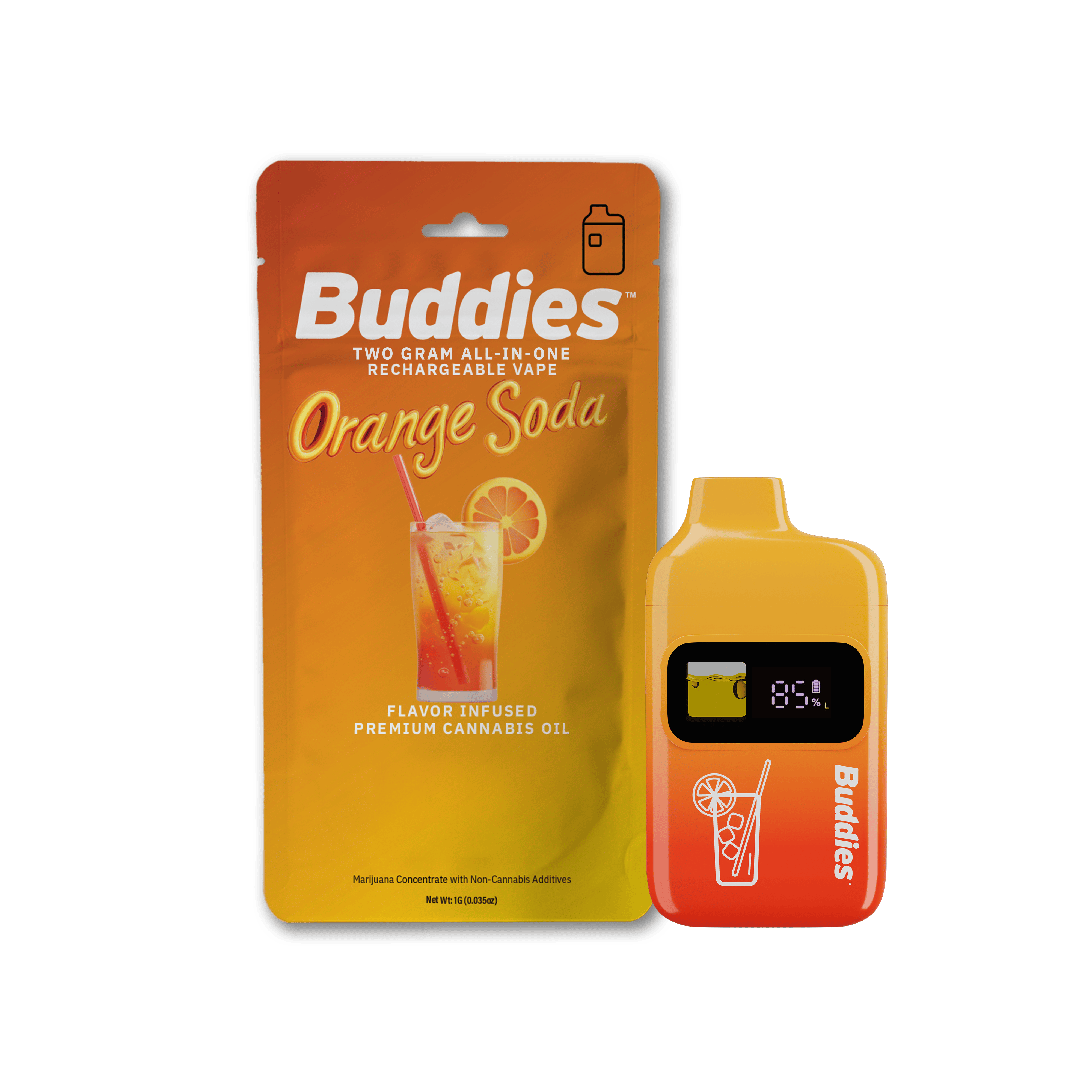 Buddies Orange Soda Disp 1g