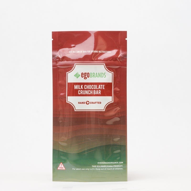 Evergreen Milk Chocolate Crunch Bar 100mg 10pc