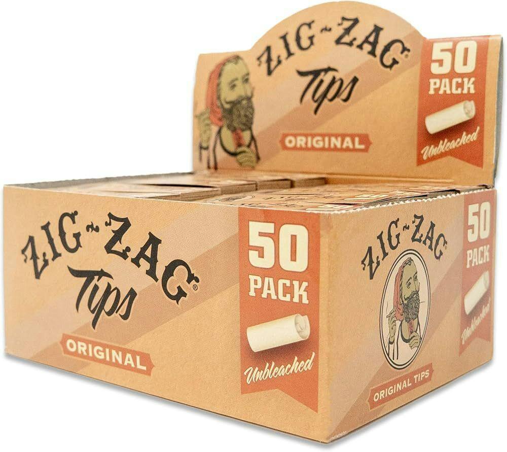 Zig Zag Unbleached Tips 50pk