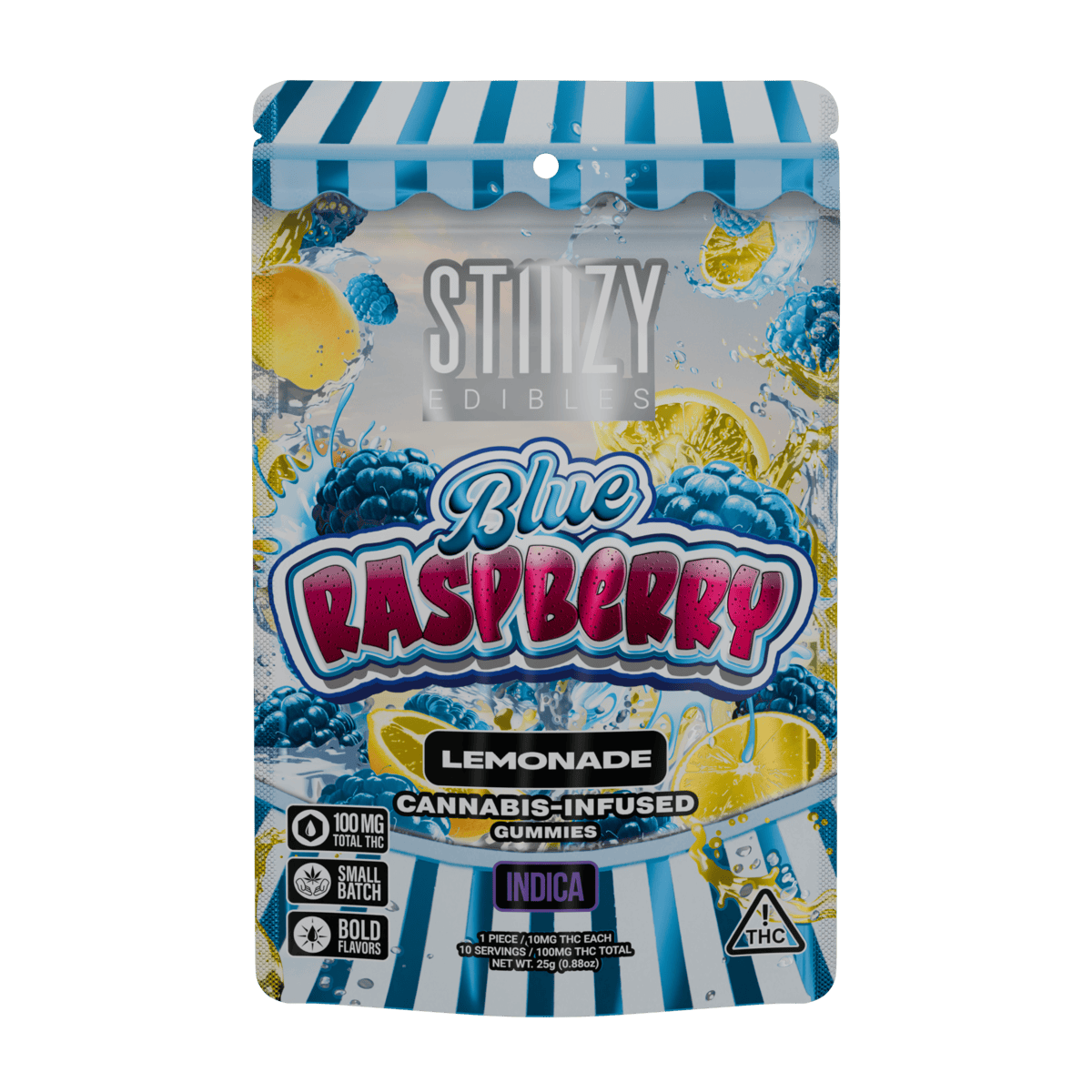 Stiiizy Gummy Blue Raspberry Lemonade 100mg 10pk