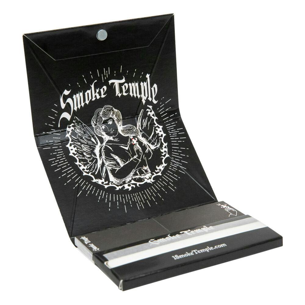 Smoke Temple King Size White Rolling Papers w/ Tips and Tray