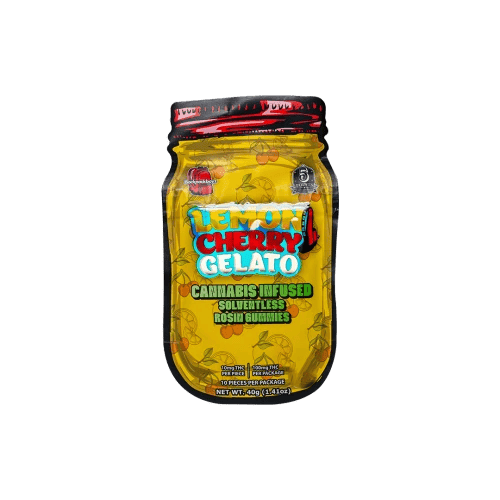 Flight Bites Gummies Hash Rosin Lemon Cherry Gelato 100mg 10pk