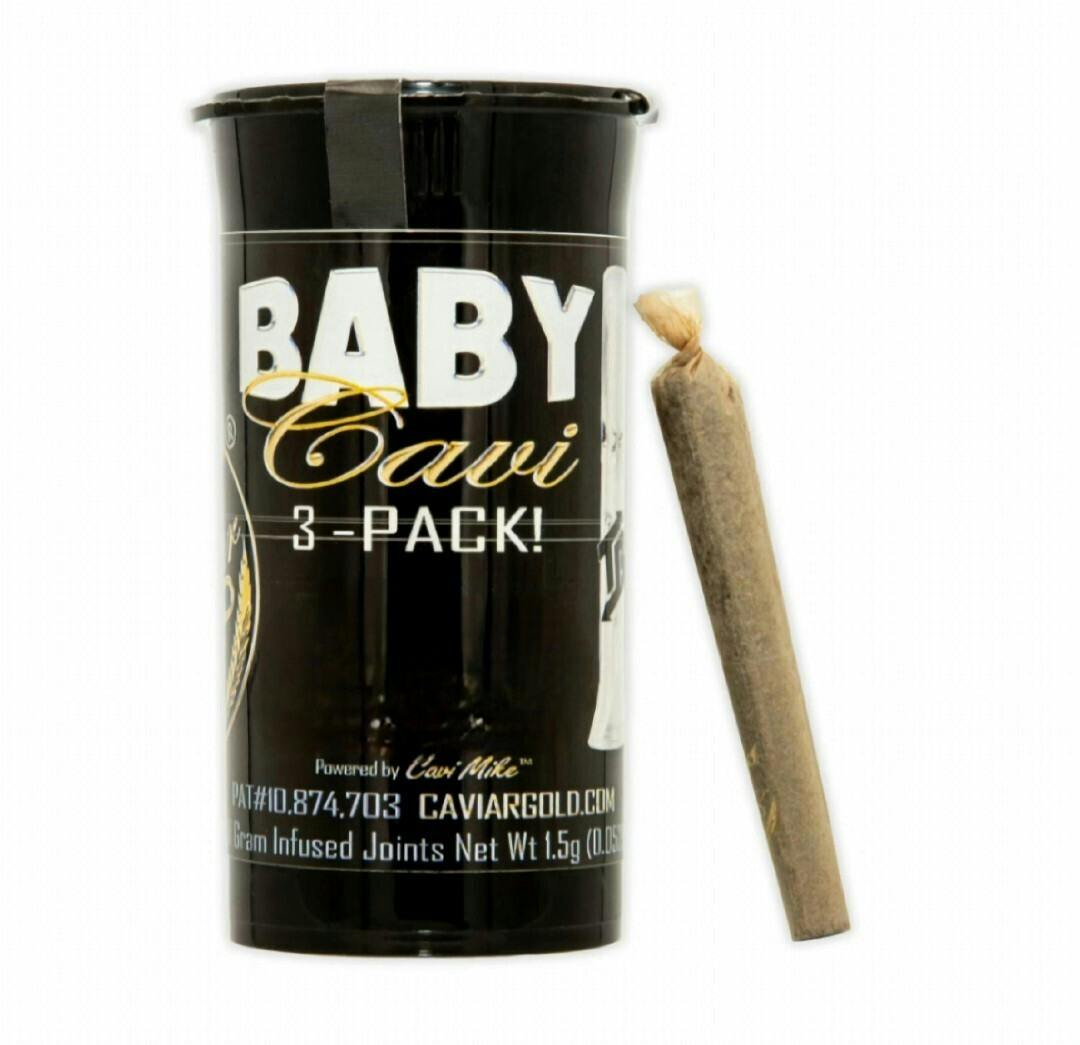 Caviar Gold Baby Cavi Blue Glue Infused Preroll 0.5g 3pk