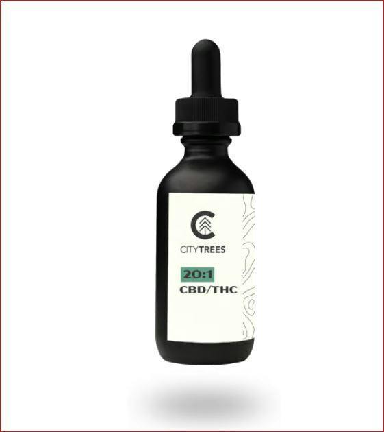 CityTrees 20:1 CBD:THC Tincture 250mg 60mL