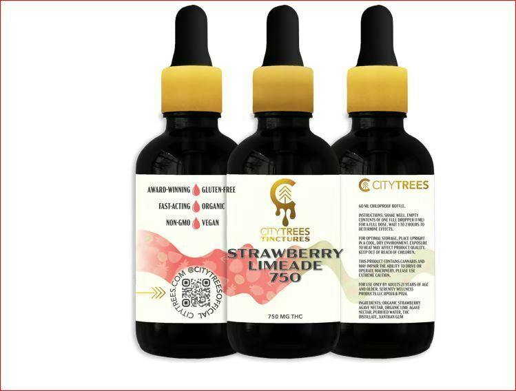 CityTrees Strawberry Limeade Pure THC Tincture 750mg 60mL