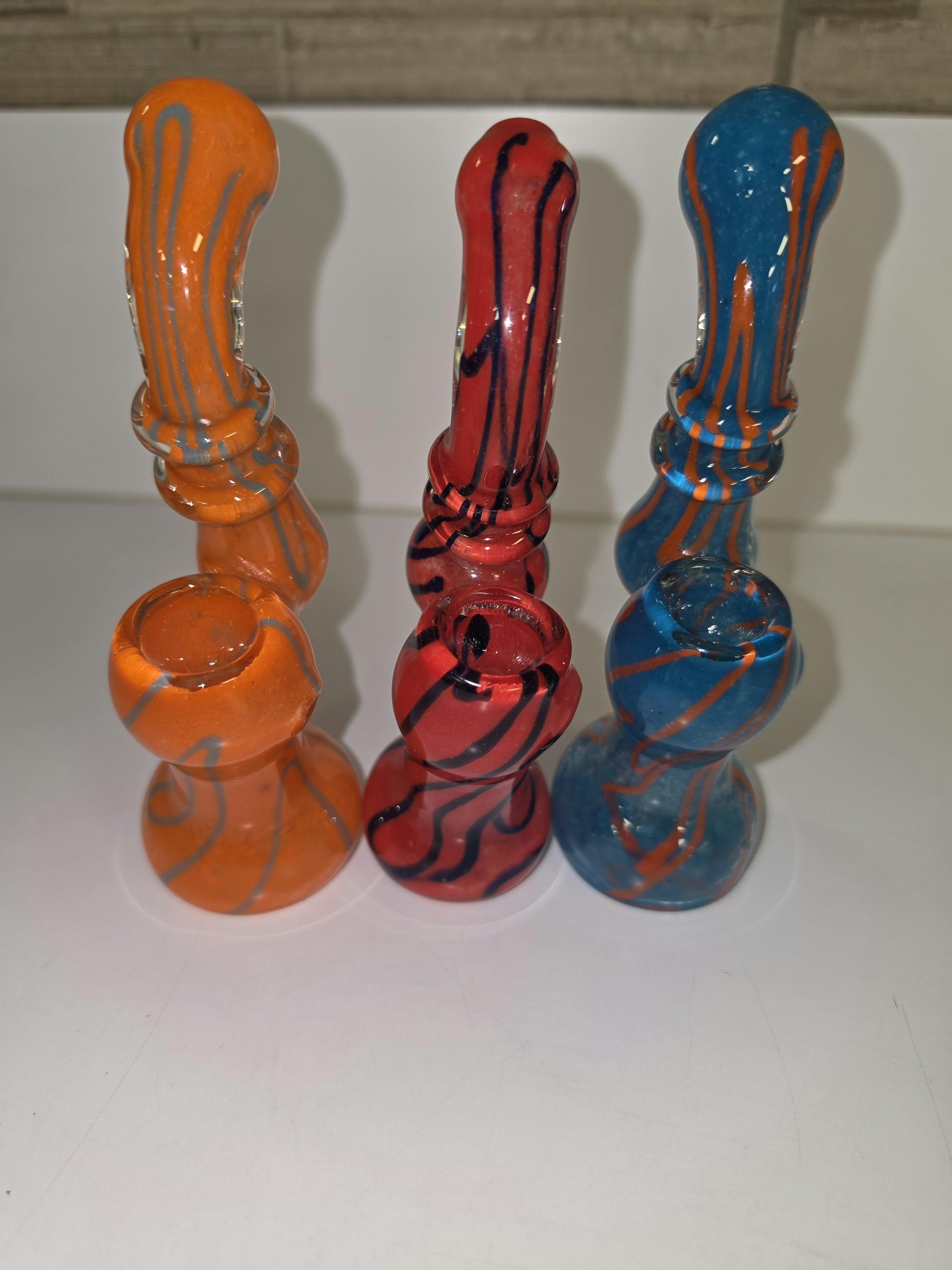 6" Solid w/ Snake Stripe Bubbler