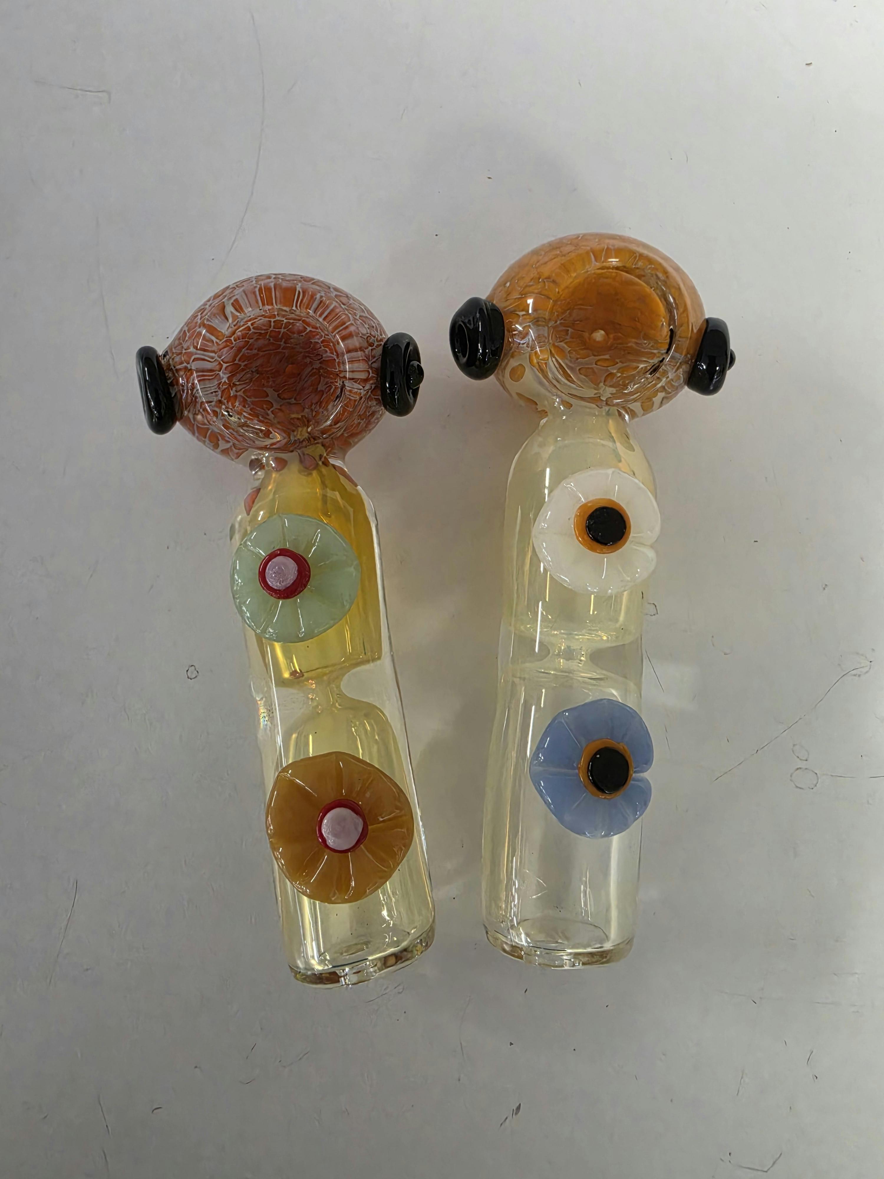 4" Flower Button Pipe HEAVY