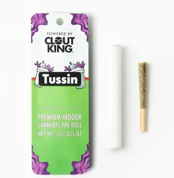 Clout King Tussin Snacks Preroll 1g