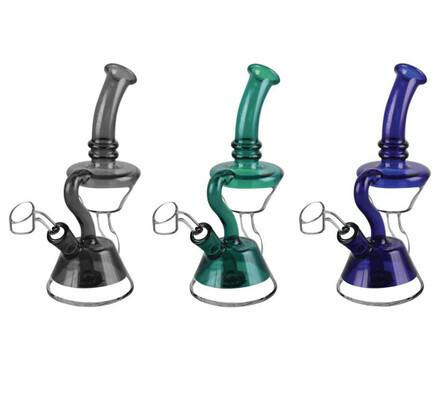Pulsar 7" Double Cup Recycler Rig / Banger & Color accents