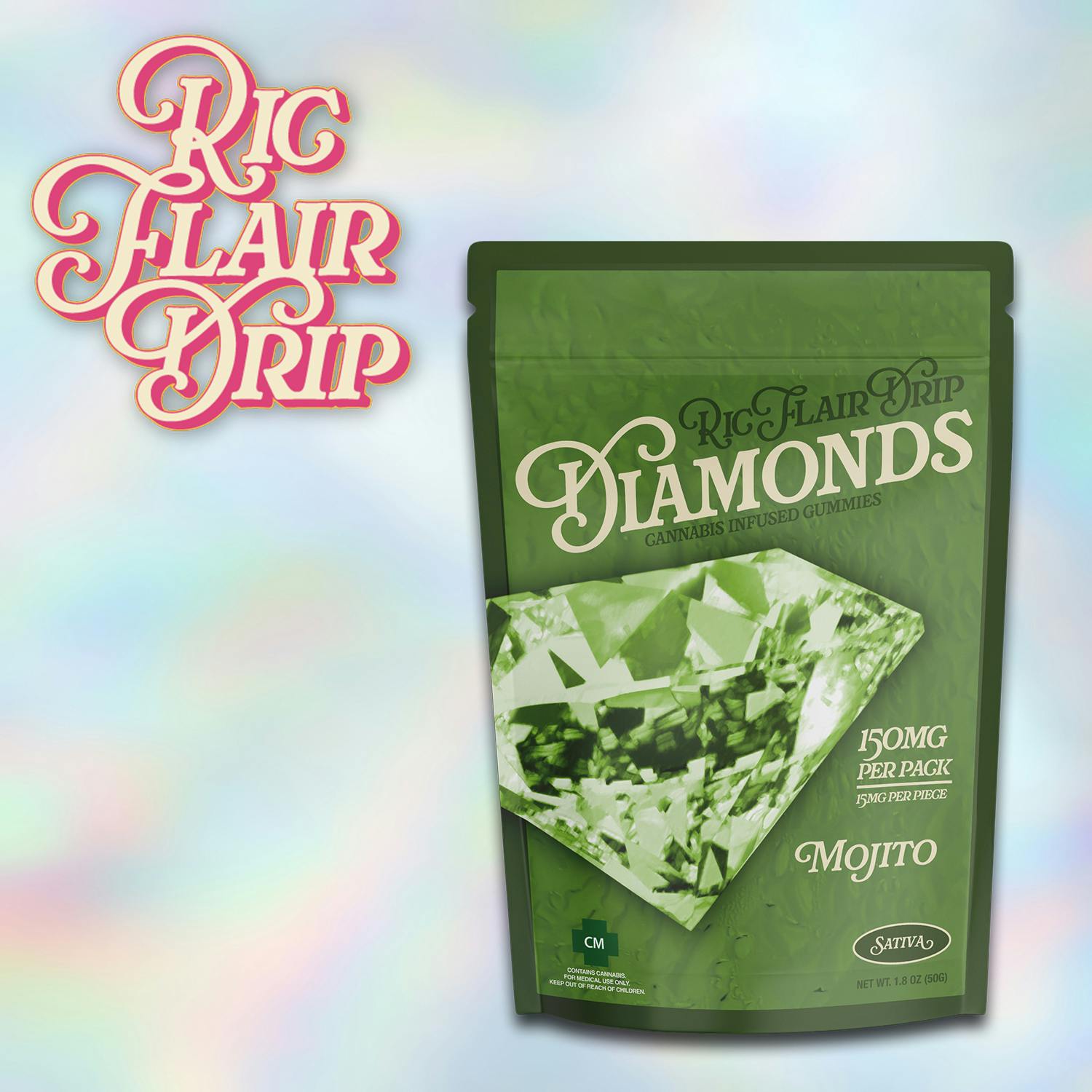 Diamonds Mojito Gummies 15 mg Sativa 150 mg