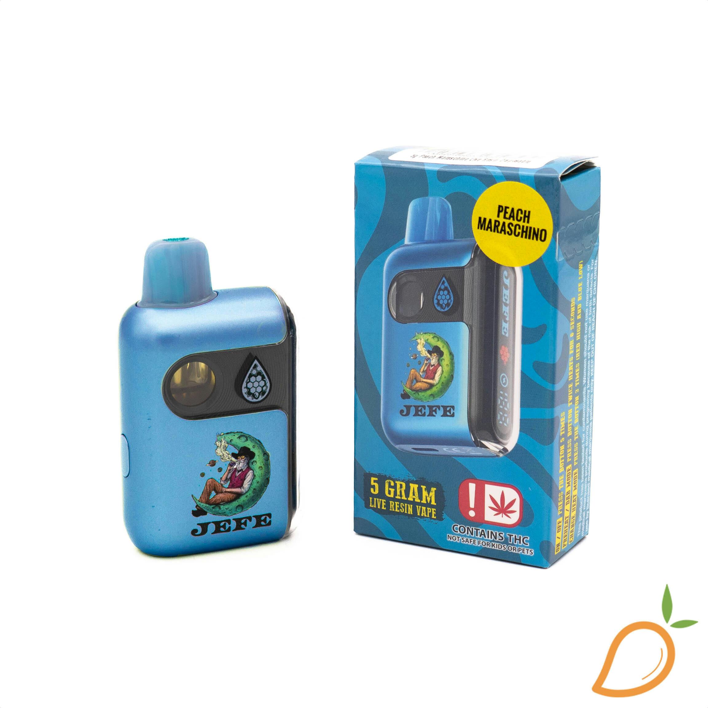 5g Peach Maraschino Live Resin Disposable Vape Geekbar Jefe
