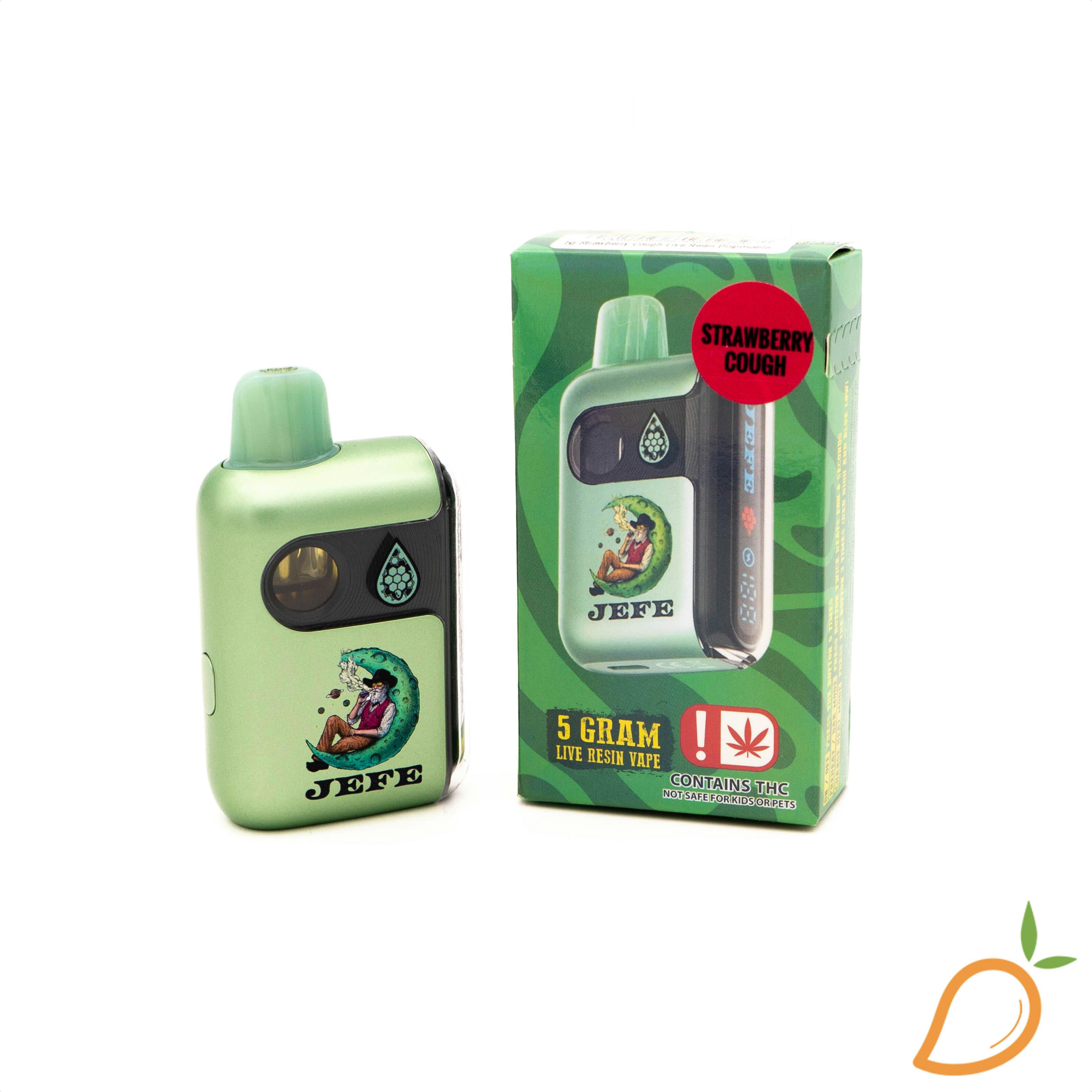5g Strawberry Cough Live Resin Disposable Vape Geekbar Jefe