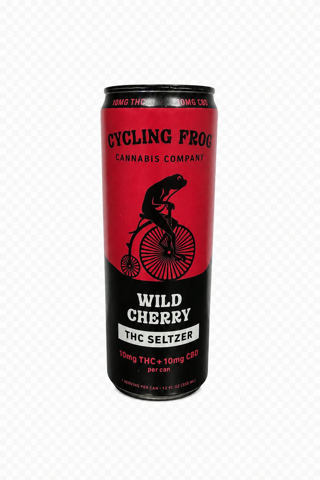 Beverages | Cycling Frog | 10mg | Wild Cherry Seltzer at Yeti Greenery