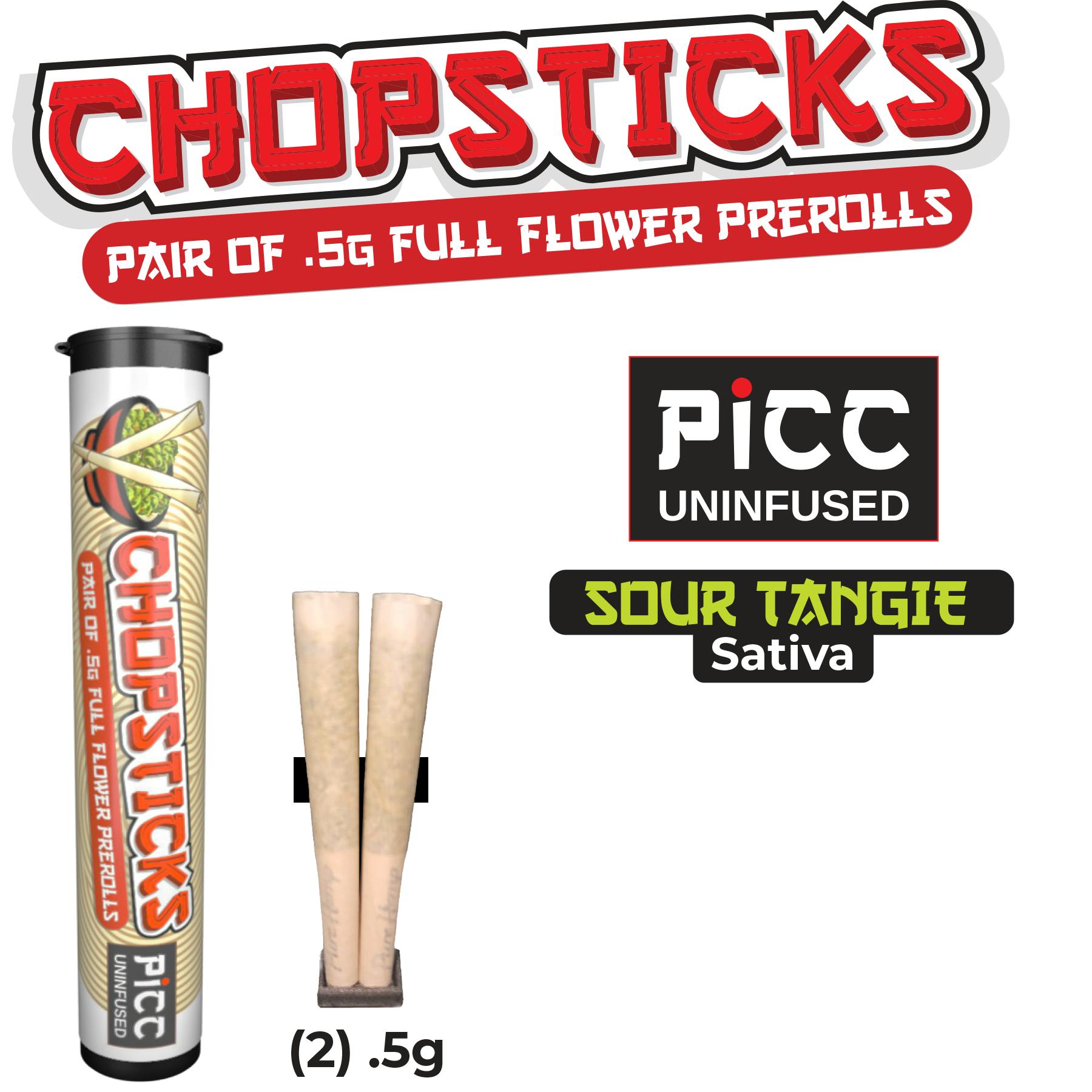 Pre-Roll | Chopsticks | 2pk - .5g - 1g Total | Sour Tangie at Yeti Greenery