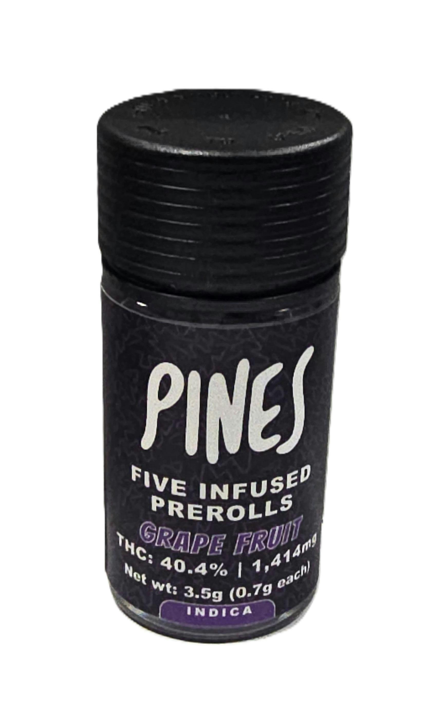 Infused Pre-Roll | PINES | 5 Pack - .7g (3.5g TW) | Grape Fruit