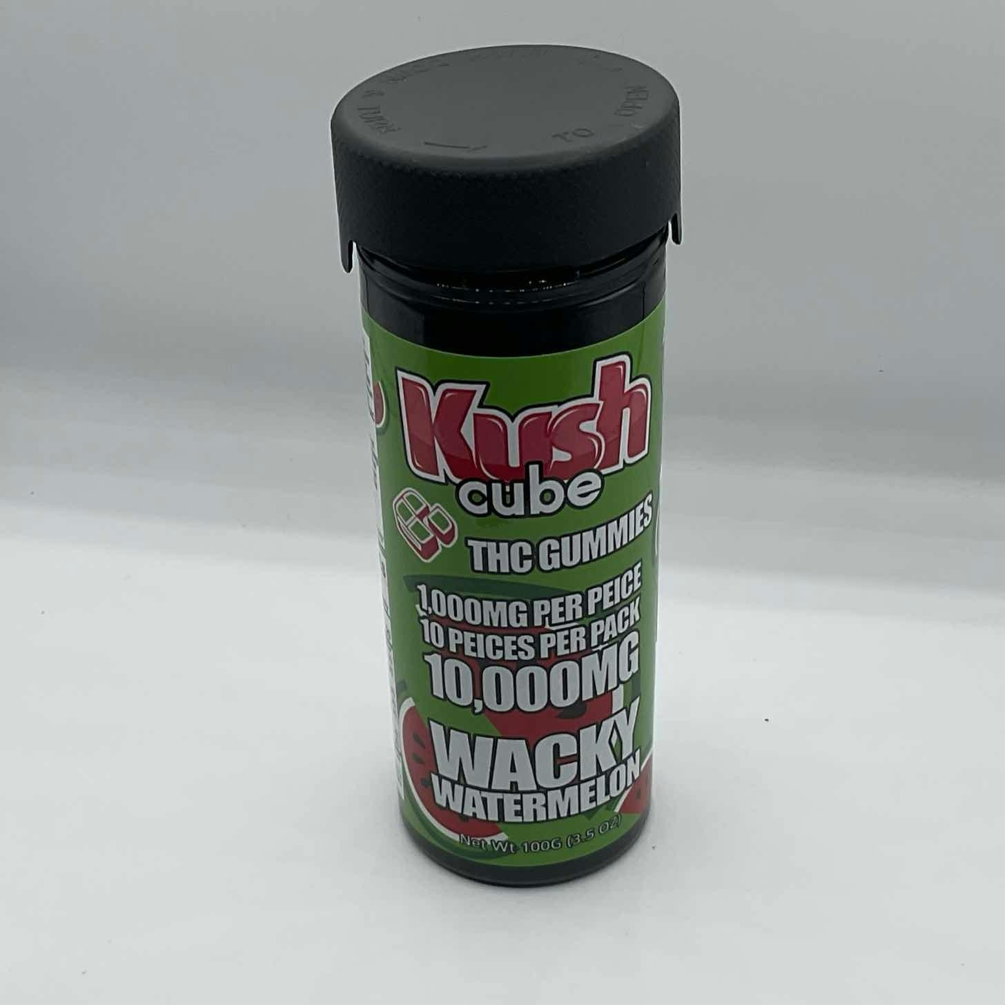 Kush Cubes - 10,000mg THC Wacky Watermelon Gummy 10ct