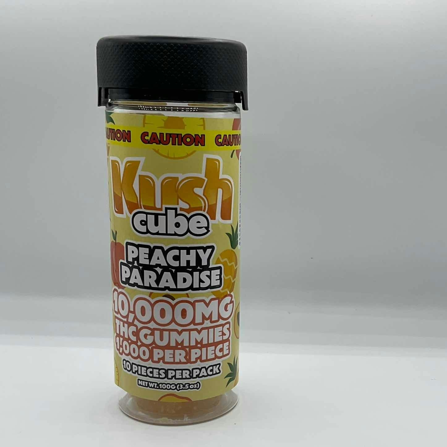 Kush Cubes - 10,000mg THC Peachy Paradise Gummy 10ct