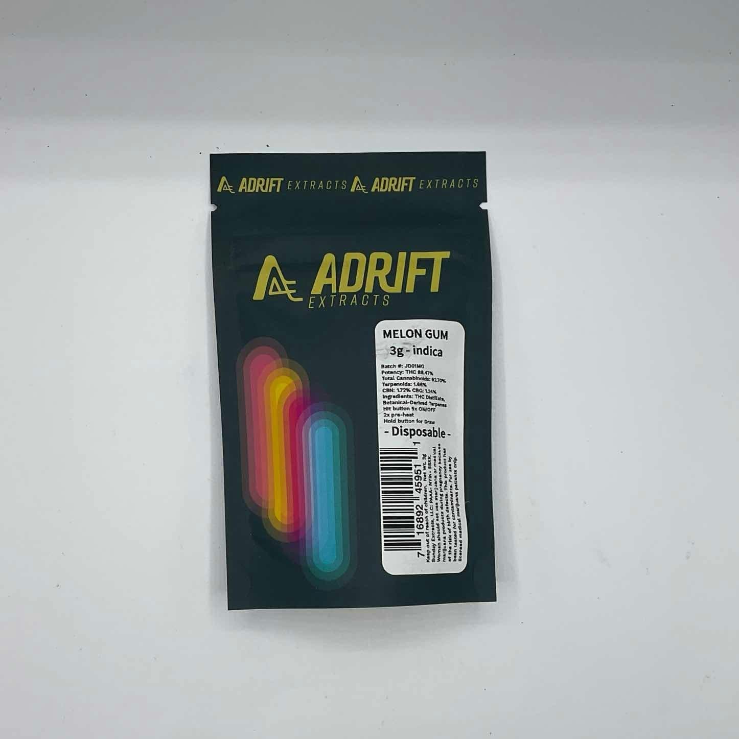 Adrift Extracts - 3g Disposable - Melon Gum