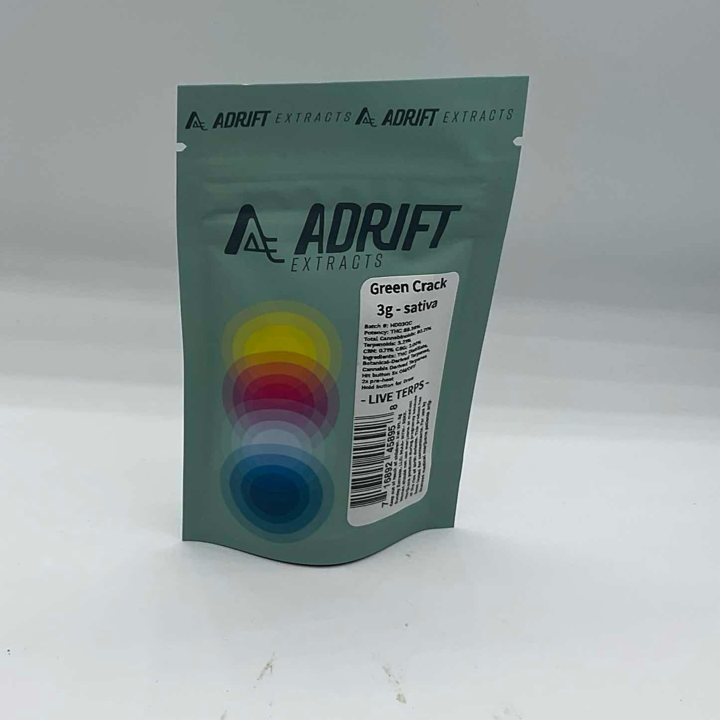 Adrift Extracts - 3g Disposable - Green Crack