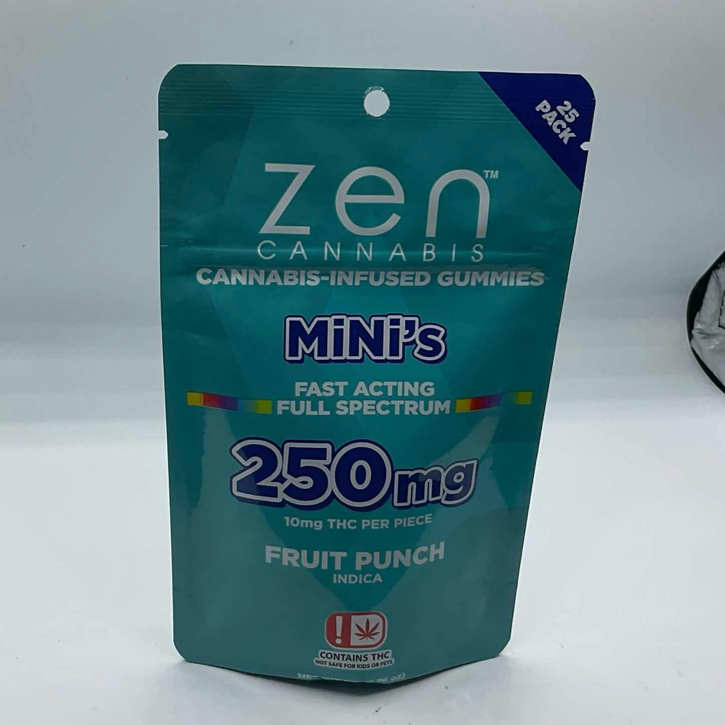 Gummy - ZEN - Indica Mini Fruit Punch 250mg